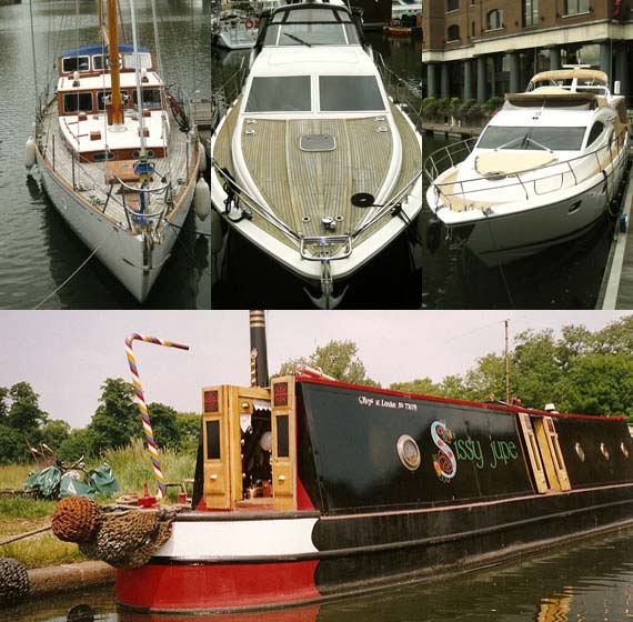 Narrowboat, yacht and motor cruisers